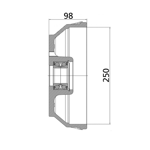 Remtrommel-origineel-knott-250x40-112x5-incl.-compactlager-tekening