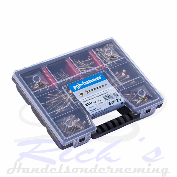 assortimensdoos-spaanplaatschroeven-geel-verzinkt-280-st