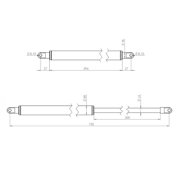 gasdrukveer-75cm-slag-300-tekening